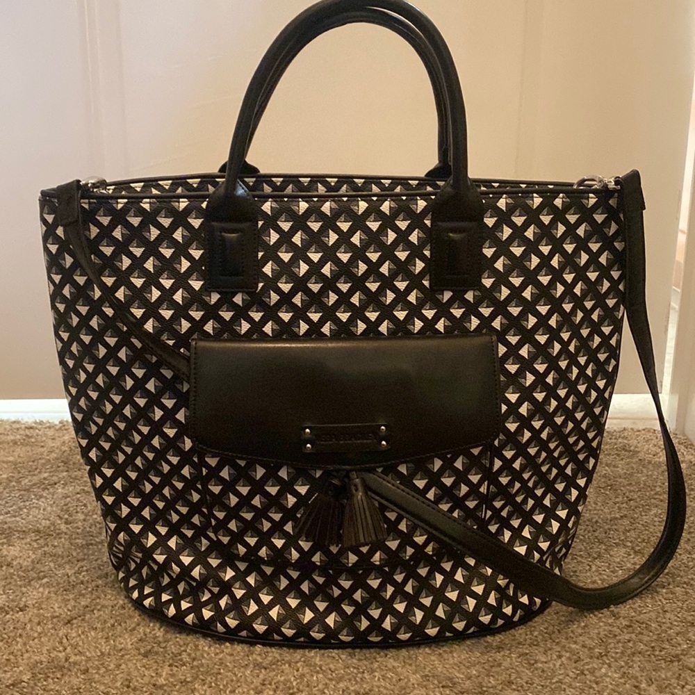 Vera Bradley Black and White Tote with Strap